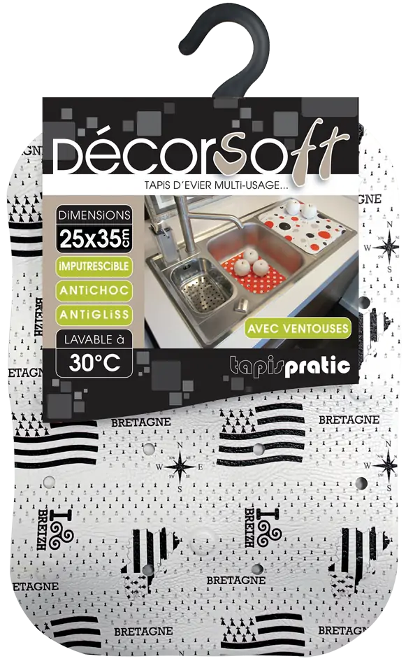 Tapis D'Evier Bretagne En Mousse Avec Ventouses Sur FONTLYSHOP.COM