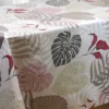 Nappe Toile Cirée Pas Cher Tropical Beige Sur FONTLYSHOP.COM Le Spécialiste De La Toile Cirée En Grande Largeur