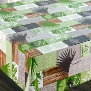 Nappe Toile Cirée Pas Cher Bambou Zen Sur FONTLYSHOP.COM Le Spécialiste De La Toile Cirée En Grande Largeur