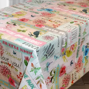 Coupon Toile Cirée Petit Prix Jardin Nature Sur FONTLYSHOP.COM Le Spécialiste De La Toile Cirée En Grande Largeur