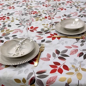 Toile Cirée Noël Or Top Qualité En Exclusivité Sur FONTLYSHOP.COM Le Spécialiste De La Toile Cirée En Grande Largeur 160 et 180 cm