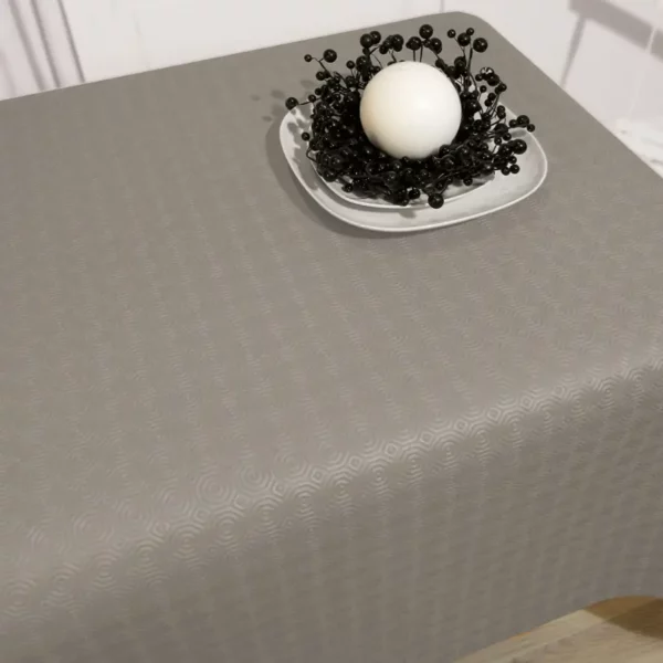 Protège Table Epais Imprimé Sous Nappe Uni Dessin Octogonal Blanc Ou Gris Sur FONTLYSHOP.com