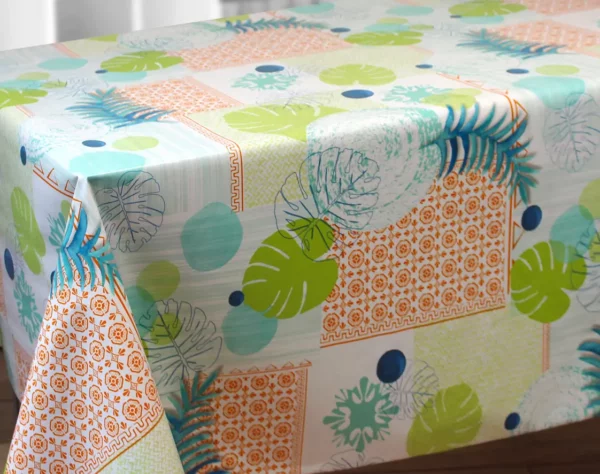 Nappe Toile Cirée Grande Largeur 160 cm Tropika Sur FONTLYSHOP.COM
