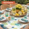 Nappe Toile Cirée Grande Largeur 160 cm Tropika Sur FONTLYSHOP.COM