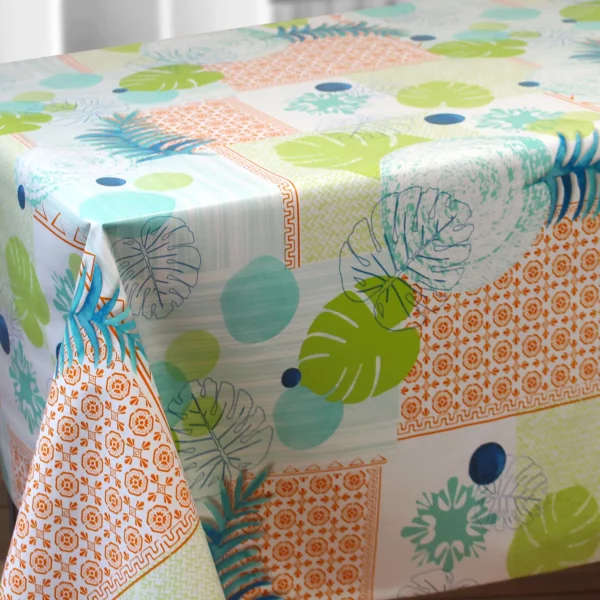 Nappe Toile Cirée Grande Largeur 160 cm Tropika Sur FONTLYSHOP.COM