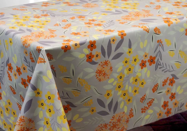 Gioia Orange Toile Cirée Très Grande Largeur 180 CM Sur FONTLYSHOP.COM