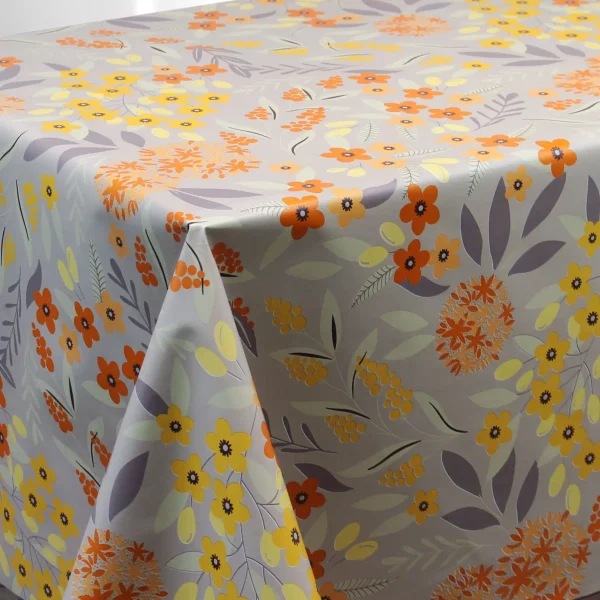 Gioia Orange Toile Cirée Très Grande Largeur 180 CM Sur FONTLYSHOP.COM