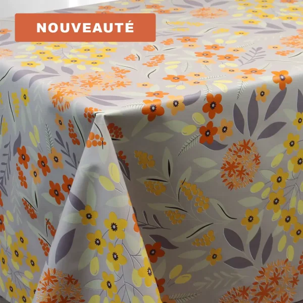 Gioia Orange Toile Cirée Très Grande Largeur 180 CM Sur FONTLYSHOP.COM